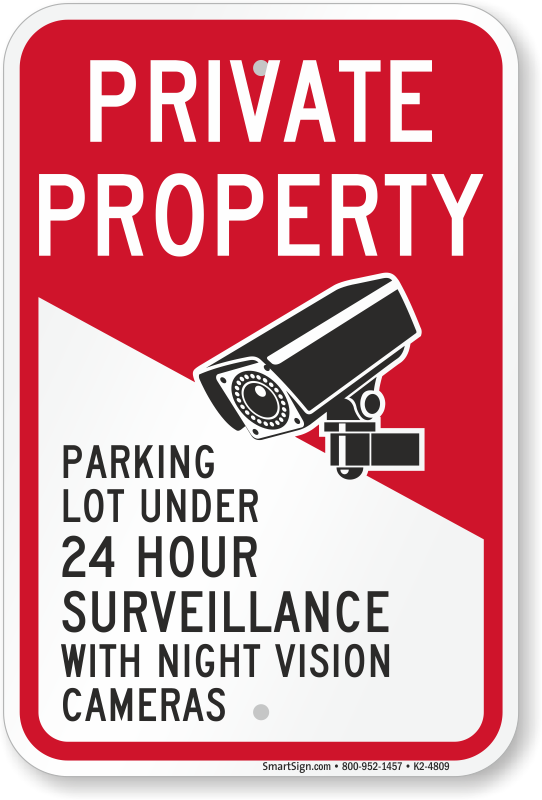 CCTV SIGN 300 x 200mm security safety parking 
