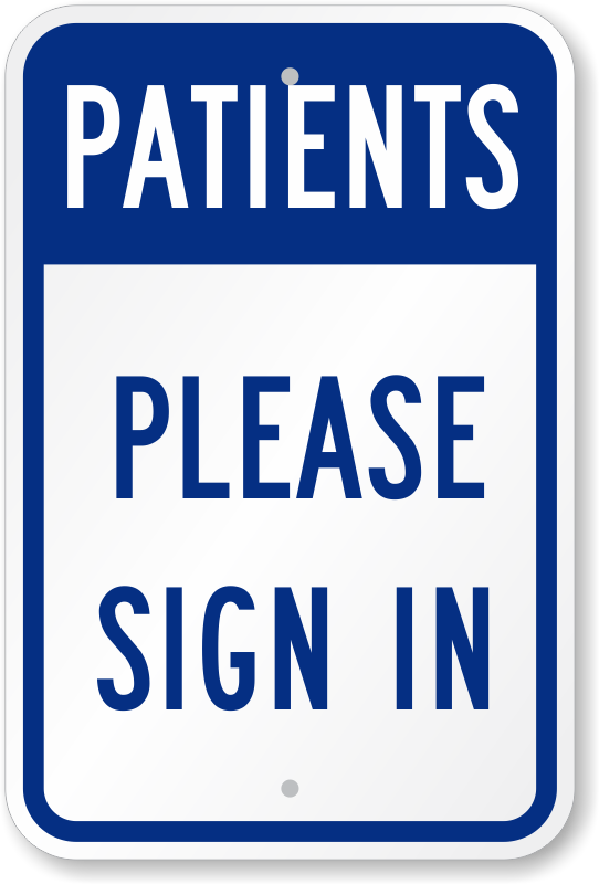 Details about   Reserved For Patients Sign 