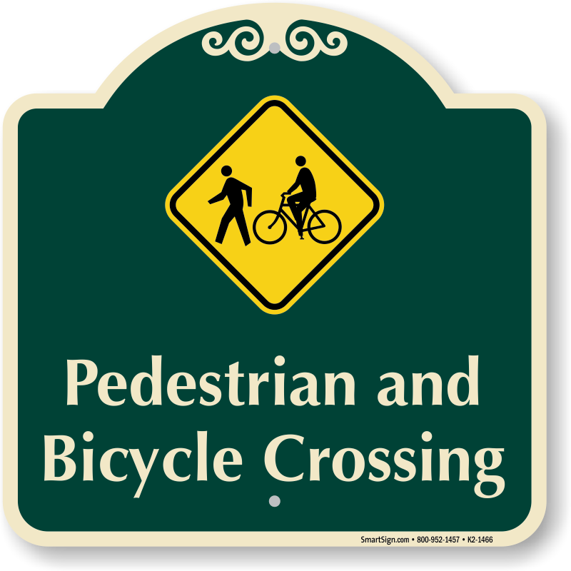 Road Pedestrian and Bicycle Signs