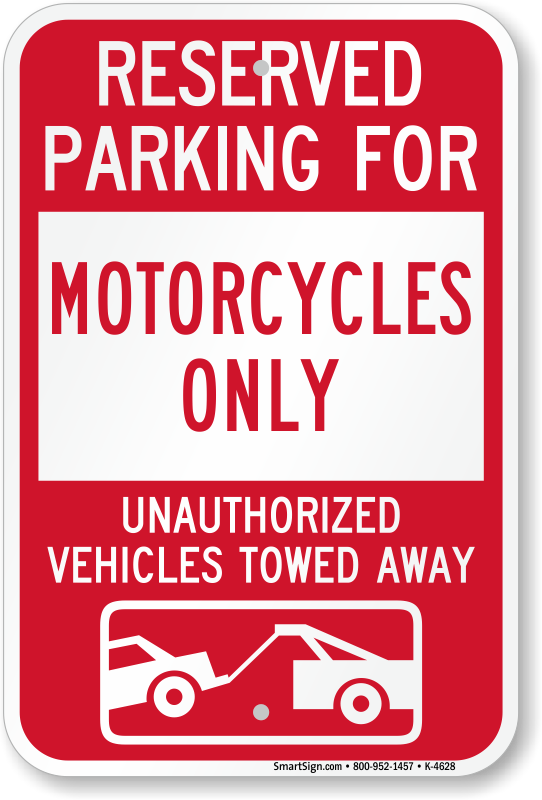 MOTORCYCLES NOTICE PARKING RESERVED FOR KAWASAKI MOTORCYCLES ONLY A3 METAL SIGN 