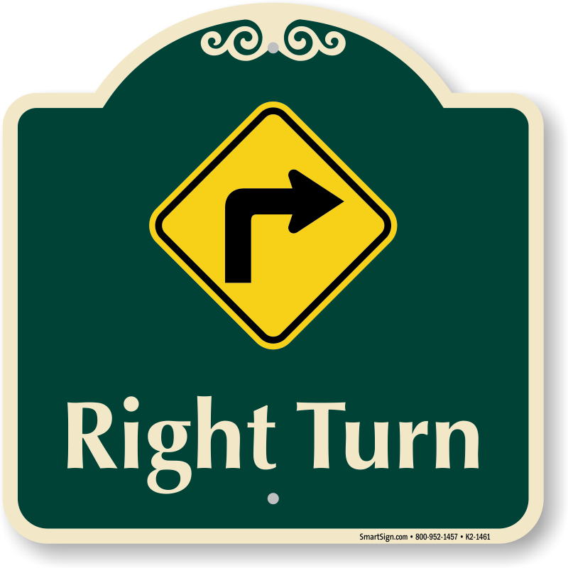 Right Turn Allowed Signature Sign, SKU: K2-1461