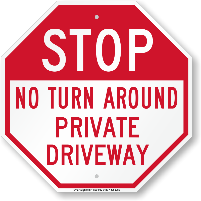 GREEN PRIVATE DRIVE NO TURNING PRESTIGE METAL SIGN 12" LONG X 4" HIGH 