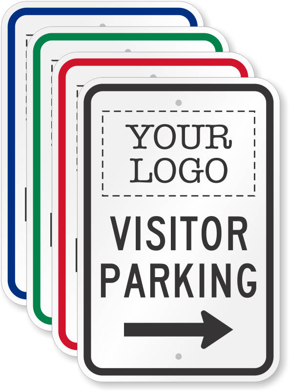 Visitor Parking Welcome to Our Church 12" X 18" Heavy-Gauge Aluminum Sign