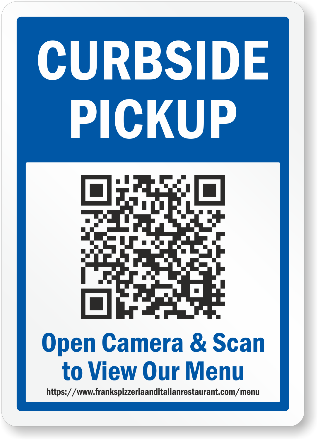 Café 5-Pack Silver Touch-Free Table Top QR Code Sign for Restaurants Sublimated Aluminum Bars 3 x 3.020 Thick