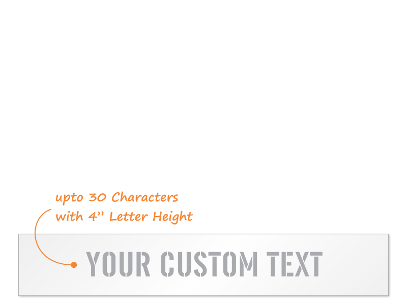Custom Stencil Add Own Text Signs, SKU: ST-0392