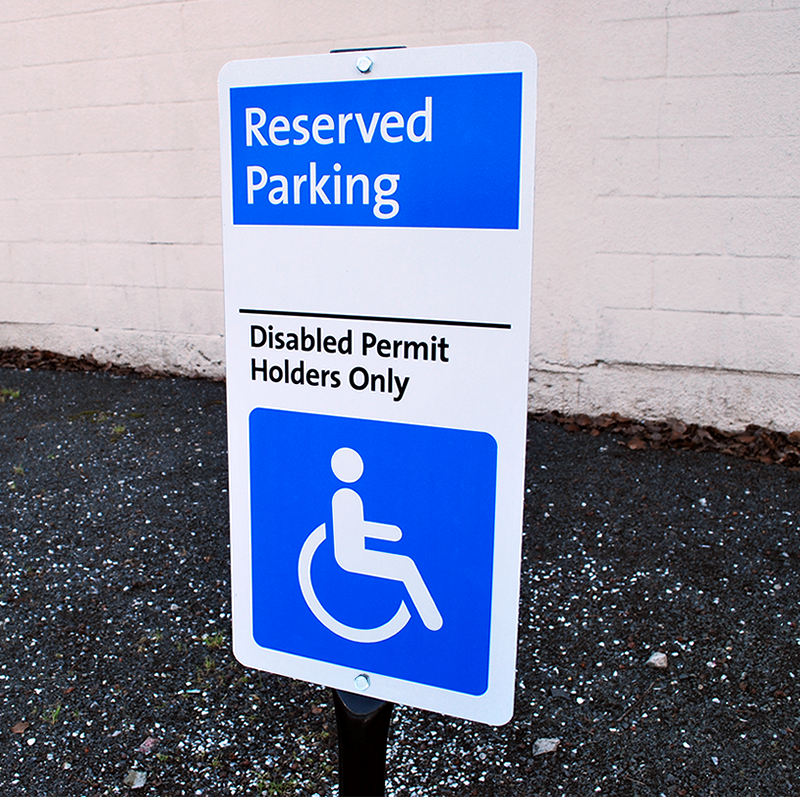 Disabled Permit Holders Parking Only Sign