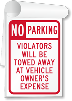 No Parking, Violators Towed Away Sign Book