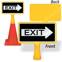 Exit Right Arrow ConeBoss Sign