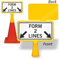 Form 2 Lines ConeBoss Sign