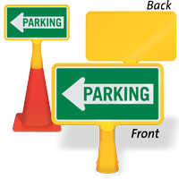 Parking Left Arrow ConeBoss Sign