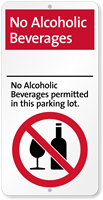 No Alcoholic Beverages Permitted Parking Lot, iParking Sign