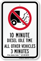 State Idle Sign for Virginia