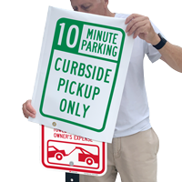 10 Minute Parking Curbside Pickup Only Sign Cover