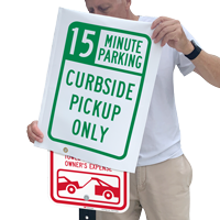 15 Minute Parking Temporary Sign Cover