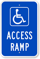 Access Ramp Handicap Parking Sign