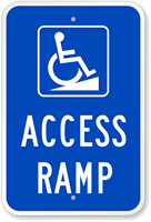 Access Ramp Sign (With Graphic)