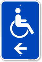 Accessible Handicap Arrow Sign (With Graphic)