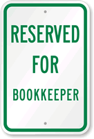 RESERVED FOR BOOKKEEPER Sign