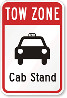Tow Zone, Cab Stand Sign