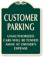 Unauthorized Cars Will Be Towed Away SignatureSign