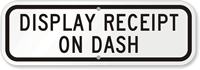 DISPLAY RECEIPT ON DASH Sign