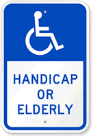 Handicap Or Elderly Sign (with Graphic)