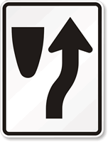 Keep Right Directional Road Sign