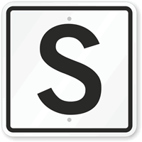 Letter S Parking Spot Sign