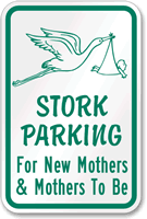 Stork Parking Mothers Sign
