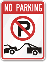 No Parking Tow Sign