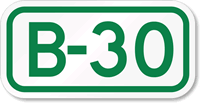 Parking Space Sign B-30
