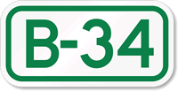 Parking Space Sign B-34