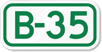Parking Space Sign B-35