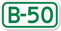 Parking Space Sign B-50