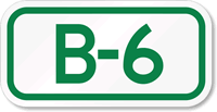 Parking Space Sign B-6