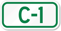 Parking Space Sign C-1