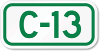 Parking Space Sign C-13