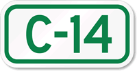Parking Space Sign C-14
