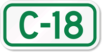 Parking Space Sign C-18