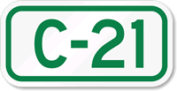 Parking Space Sign C-21