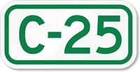 Parking Space Sign C-25