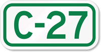 Parking Space Sign C-27