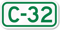 Parking Space Sign C-32