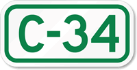 Parking Space Sign C-34