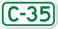 Parking Space Sign C-35
