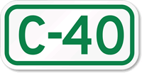 Parking Space Sign C-40