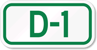 Parking Space Sign D-1