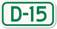 Parking Space Sign D-15