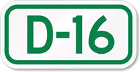 Parking Space Sign D-16