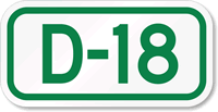 Parking Space Sign D-18